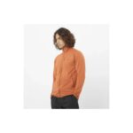 Campera Micropolar Salomon Hombre Naranja Trekking