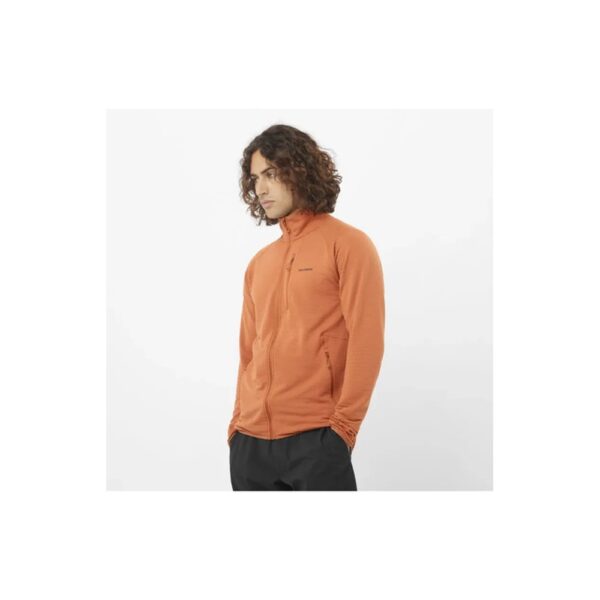 woocommerce-38.jpg Campera Micropolar Salomon Hombre Naranja Trekking